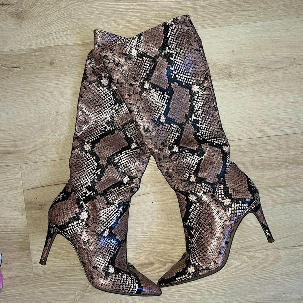 Knee high leather boots
